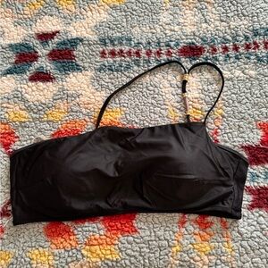 Aerie Charcoal Bandeau swim top